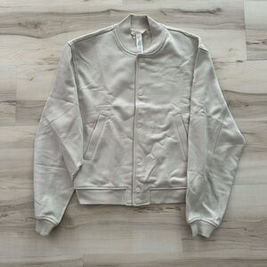 ALO Renown Varsity Jacket Bone Size XS NWOT Mint condition